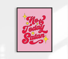 Load image into Gallery viewer, Not Today Satan Print | Colorful Retro Art Print
