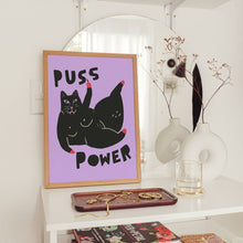 Load image into Gallery viewer, Puss Power - Cat Art Illustration Feminist Print